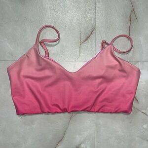 Beach Riot Sport Bikini Top Pink Ombre Crop Top Medium